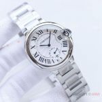 Replica Ballon Bleu de Cartier Swiss Quartz Watches Silversteel 33, 36 or 42mm